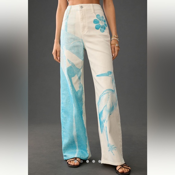 Anthropologie Denim - NWT Anthropologie x Anne Guest Size 28 Cyanotype High-Rise Jeans in White